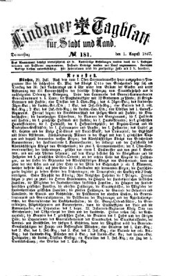 Lindauer Tagblatt für Stadt und Land Donnerstag 1. August 1867