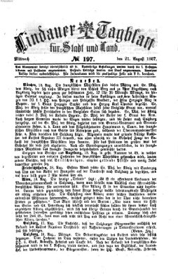 Lindauer Tagblatt für Stadt und Land Mittwoch 21. August 1867