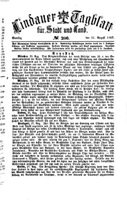 Lindauer Tagblatt für Stadt und Land Samstag 31. August 1867