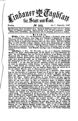 Lindauer Tagblatt für Stadt und Land Samstag 7. September 1867