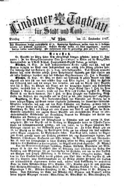 Lindauer Tagblatt für Stadt und Land Dienstag 17. September 1867