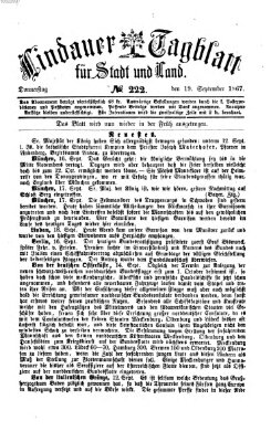 Lindauer Tagblatt für Stadt und Land Donnerstag 19. September 1867