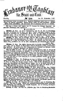 Lindauer Tagblatt für Stadt und Land Samstag 28. September 1867