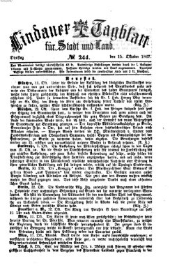 Lindauer Tagblatt für Stadt und Land Dienstag 15. Oktober 1867