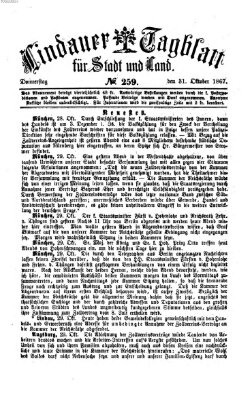 Lindauer Tagblatt für Stadt und Land Donnerstag 31. Oktober 1867