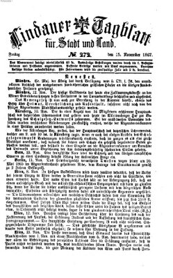 Lindauer Tagblatt für Stadt und Land Freitag 15. November 1867