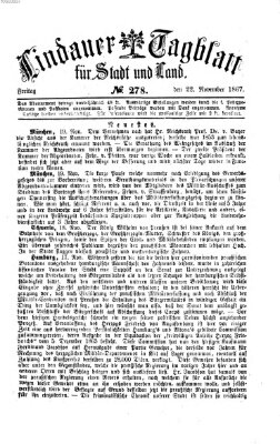 Lindauer Tagblatt für Stadt und Land Freitag 22. November 1867