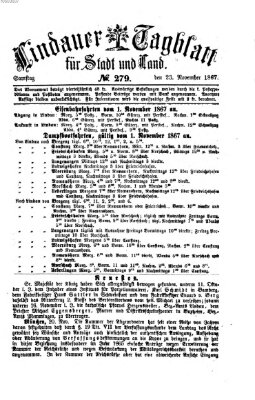 Lindauer Tagblatt für Stadt und Land Samstag 23. November 1867