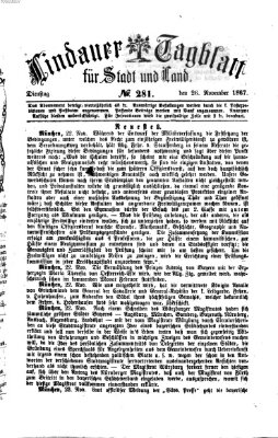 Lindauer Tagblatt für Stadt und Land Dienstag 26. November 1867