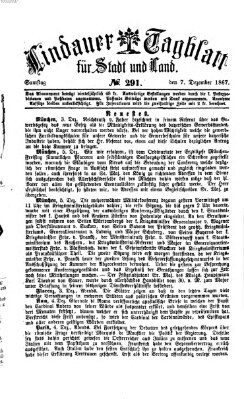 Lindauer Tagblatt für Stadt und Land Samstag 7. Dezember 1867