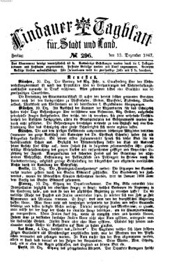 Lindauer Tagblatt für Stadt und Land Freitag 13. Dezember 1867