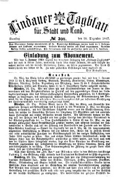 Lindauer Tagblatt für Stadt und Land Samstag 28. Dezember 1867