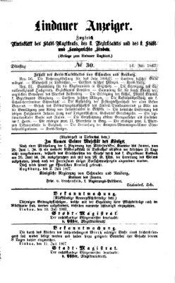 Lindauer Tagblatt für Stadt und Land Dienstag 16. Juli 1867