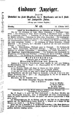 Lindauer Tagblatt für Stadt und Land Dienstag 15. Oktober 1867