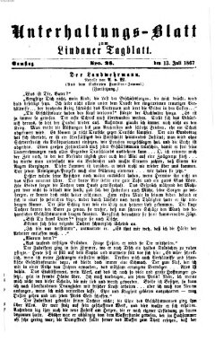 Lindauer Tagblatt für Stadt und Land. Unterhaltungs-Blatt zum Lindauer Tagblatt (Lindauer Tagblatt für Stadt und Land) Samstag 13. Juli 1867