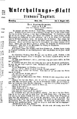 Lindauer Tagblatt für Stadt und Land. Unterhaltungs-Blatt zum Lindauer Tagblatt (Lindauer Tagblatt für Stadt und Land) Samstag 3. August 1867