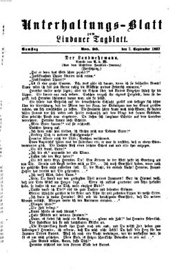 Lindauer Tagblatt für Stadt und Land. Unterhaltungs-Blatt zum Lindauer Tagblatt (Lindauer Tagblatt für Stadt und Land) Samstag 7. September 1867