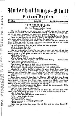 Lindauer Tagblatt für Stadt und Land. Unterhaltungs-Blatt zum Lindauer Tagblatt (Lindauer Tagblatt für Stadt und Land) Samstag 14. September 1867