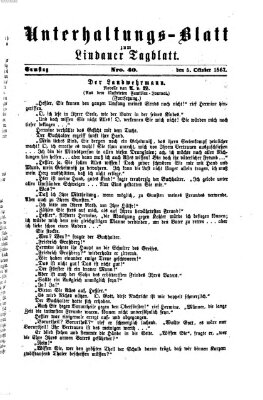 Lindauer Tagblatt für Stadt und Land. Unterhaltungs-Blatt zum Lindauer Tagblatt (Lindauer Tagblatt für Stadt und Land) Samstag 5. Oktober 1867