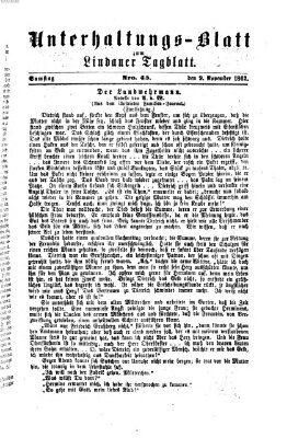 Lindauer Tagblatt für Stadt und Land. Unterhaltungs-Blatt zum Lindauer Tagblatt (Lindauer Tagblatt für Stadt und Land) Samstag 9. November 1867