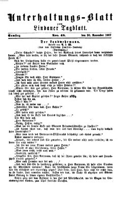 Lindauer Tagblatt für Stadt und Land. Unterhaltungs-Blatt zum Lindauer Tagblatt (Lindauer Tagblatt für Stadt und Land) Samstag 30. November 1867