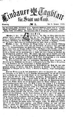 Lindauer Tagblatt für Stadt und Land Sonntag 5. Januar 1868