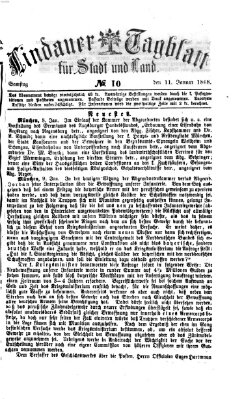 Lindauer Tagblatt für Stadt und Land Samstag 11. Januar 1868