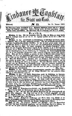 Lindauer Tagblatt für Stadt und Land Mittwoch 15. Januar 1868