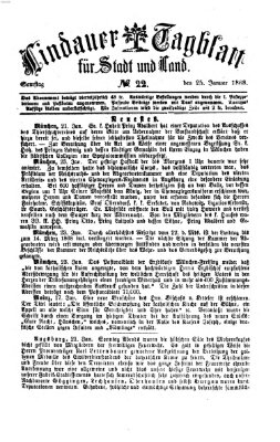 Lindauer Tagblatt für Stadt und Land Samstag 25. Januar 1868