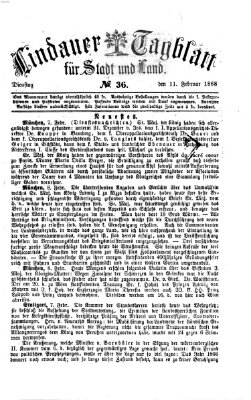 Lindauer Tagblatt für Stadt und Land Dienstag 11. Februar 1868