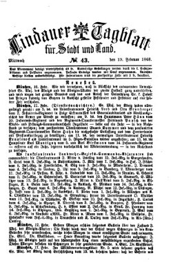 Lindauer Tagblatt für Stadt und Land Mittwoch 19. Februar 1868