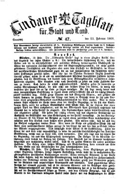 Lindauer Tagblatt für Stadt und Land Sonntag 23. Februar 1868