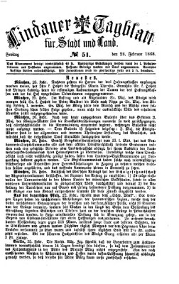 Lindauer Tagblatt für Stadt und Land Freitag 28. Februar 1868