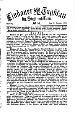 Lindauer Tagblatt für Stadt und Land Samstag 29. Februar 1868