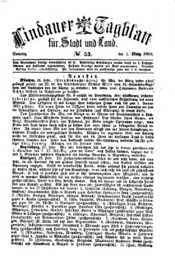 Lindauer Tagblatt für Stadt und Land Sonntag 1. März 1868