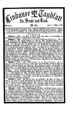 Lindauer Tagblatt für Stadt und Land Mittwoch 11. März 1868