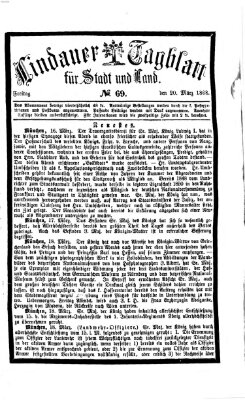 Lindauer Tagblatt für Stadt und Land Freitag 20. März 1868