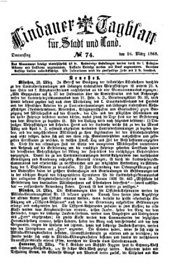 Lindauer Tagblatt für Stadt und Land Donnerstag 26. März 1868