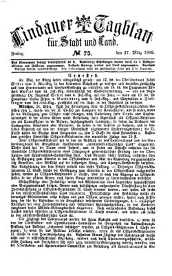 Lindauer Tagblatt für Stadt und Land Freitag 27. März 1868