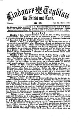 Lindauer Tagblatt für Stadt und Land Sonntag 12. April 1868