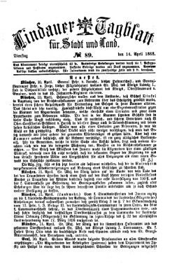 Lindauer Tagblatt für Stadt und Land Dienstag 14. April 1868