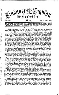 Lindauer Tagblatt für Stadt und Land Mittwoch 15. April 1868