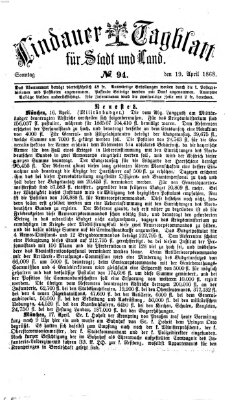 Lindauer Tagblatt für Stadt und Land Sonntag 19. April 1868