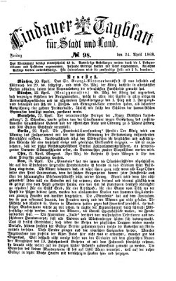 Lindauer Tagblatt für Stadt und Land Freitag 24. April 1868