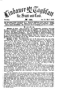 Lindauer Tagblatt für Stadt und Land Sonntag 26. April 1868