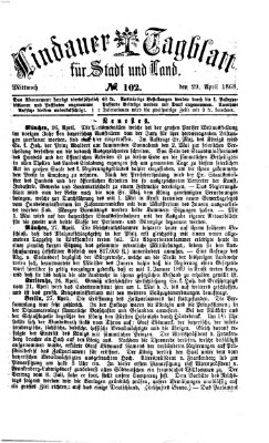 Lindauer Tagblatt für Stadt und Land Mittwoch 29. April 1868