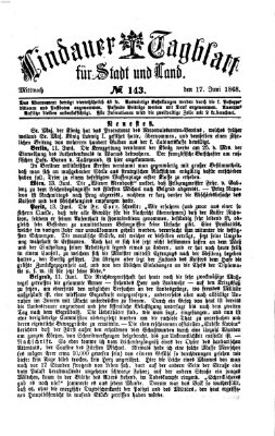 Lindauer Tagblatt für Stadt und Land Mittwoch 17. Juni 1868