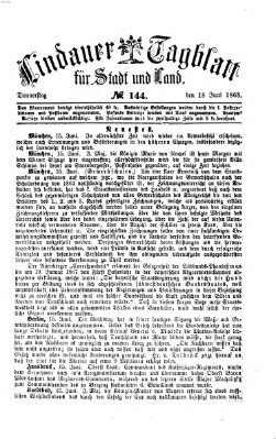 Lindauer Tagblatt für Stadt und Land Donnerstag 18. Juni 1868