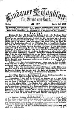 Lindauer Tagblatt für Stadt und Land Freitag 3. Juli 1868