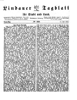 Lindauer Tagblatt für Stadt und Land Donnerstag 16. Juli 1868